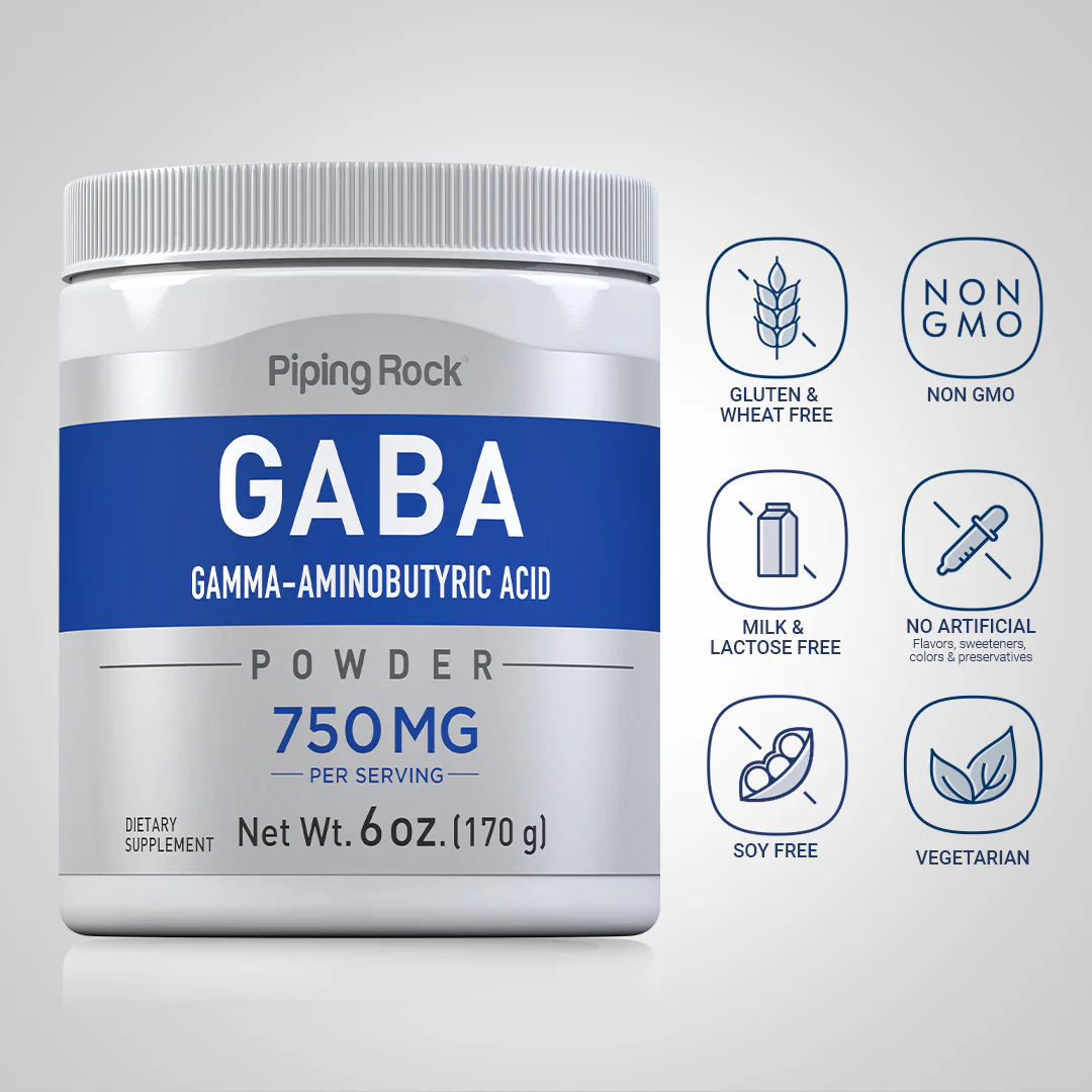 GABA Powder (Gamma-Aminobutyric Acid), 750 mg (per serving), 6 oz (170 g) Bottles, 2 Bottles - Image 5