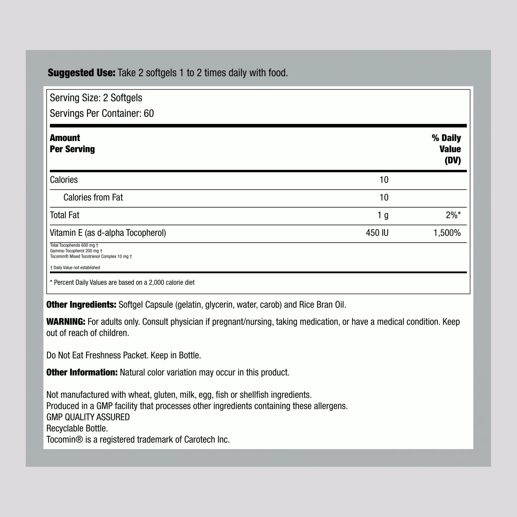Gamma E Complex, 120 Softgels - Image 2
