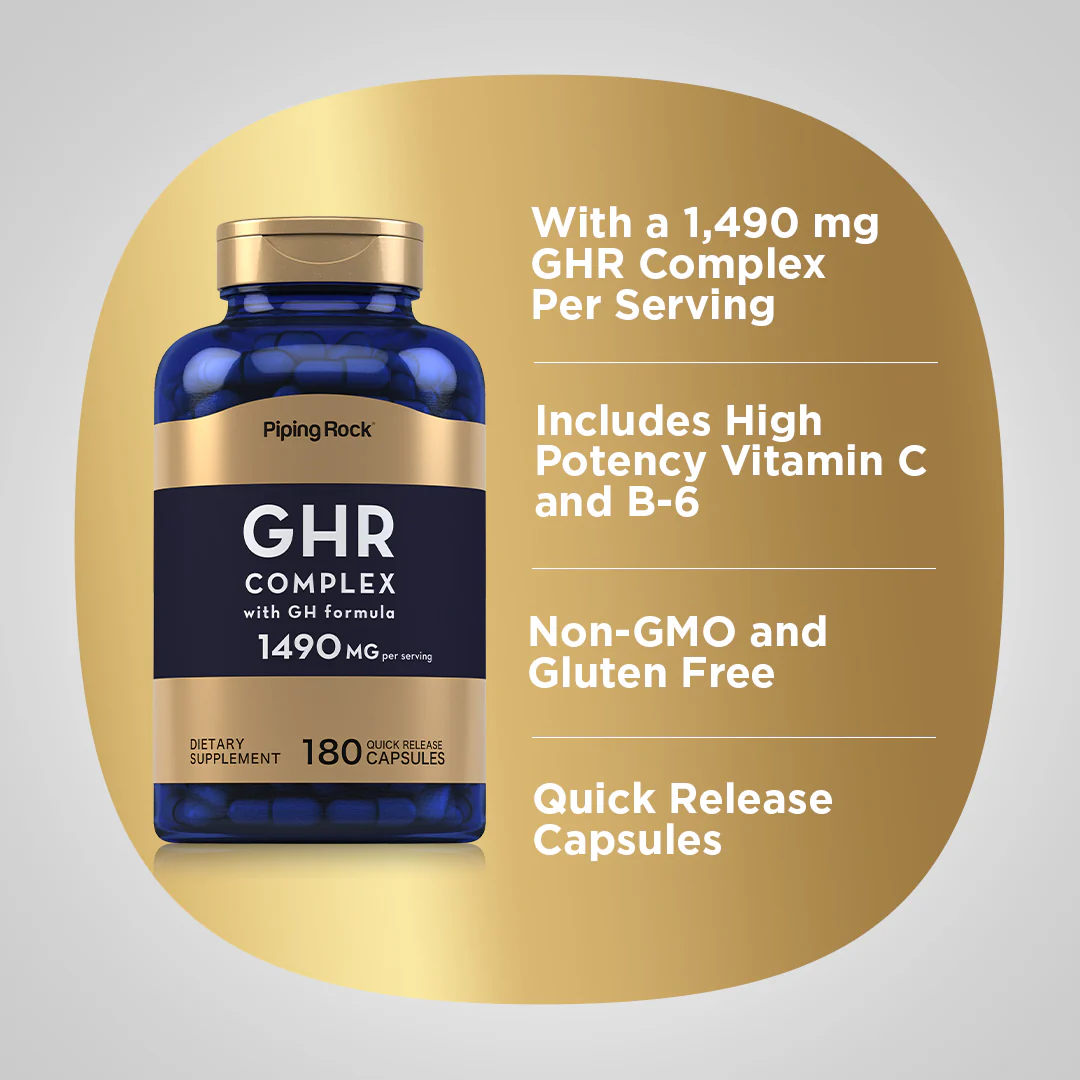GHR Complex, 1490 mg (per serving), 180 Quick Release Capsules, 2  Bottles - Image 4