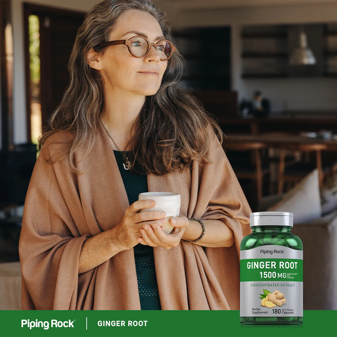 Ginger Root, 1500 mg (per serving), 180 Quick Release Capsules, 2  Bottles - Image 7