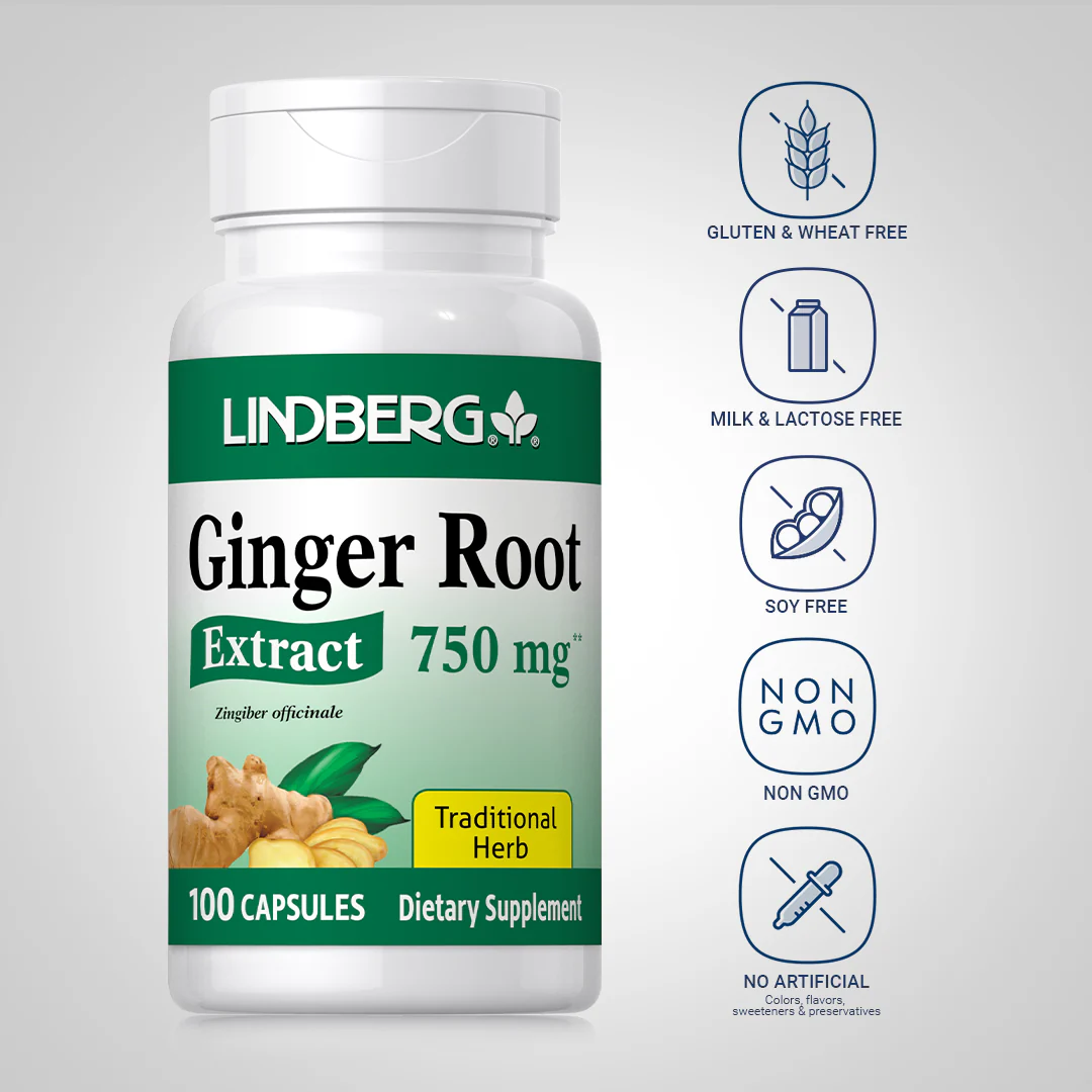 Ginger Root Extract, 750 mg, 100 Capsules - Image 10