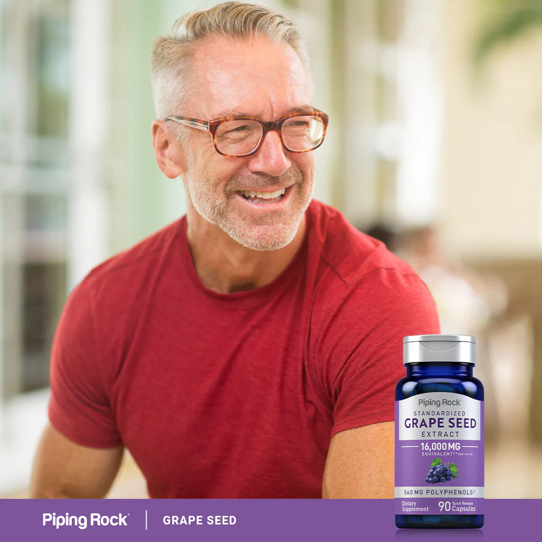 Grape Seed Extract, 16,000 mg (per serving), 90 Quick Release Capsules - Image 7