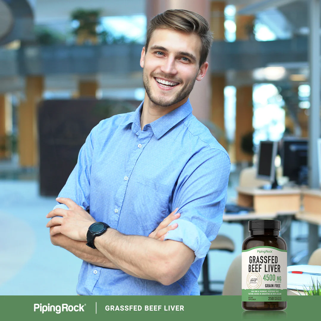 Grass Fed Beef Liver, 4500 mg (per serving), 250 Quick Release Capsules - Image 7