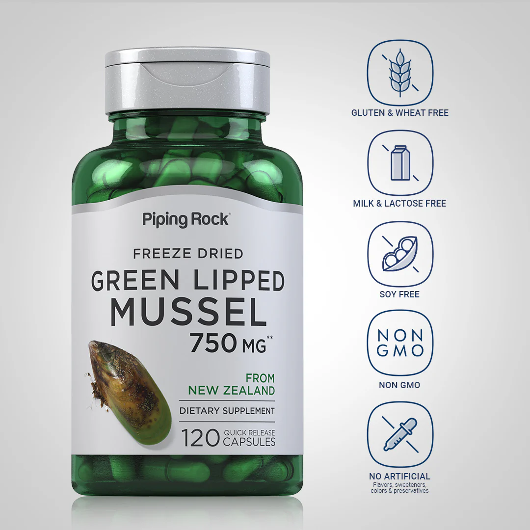Green Lipped Mussel Freeze Dried from New Zealand, 750 mg, 120 Quick Release Capsules - Image 5