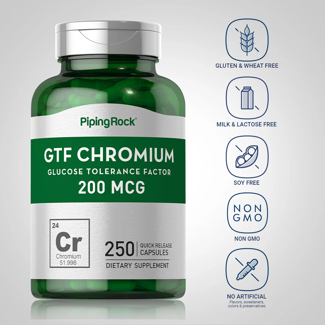 GTF Chromium, 200 mcg, 250 Quick Release Capsules - Image 5