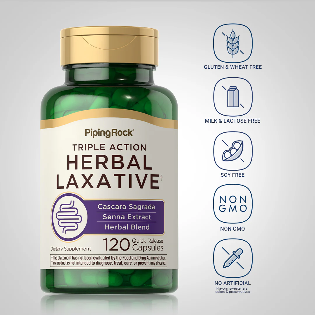 Herbal Laxative, 120 Quick Release Capsules, 2  Bottles - Image 5