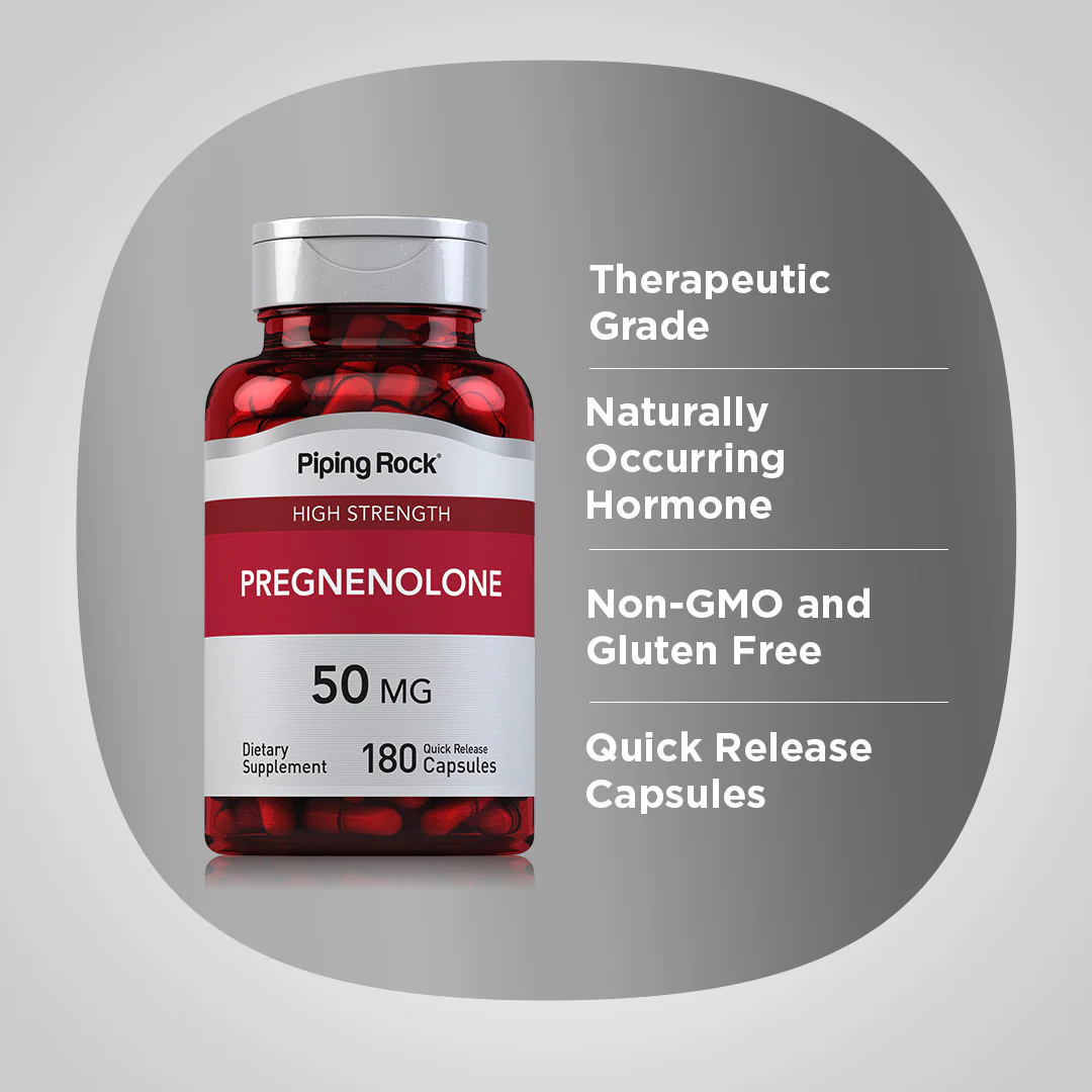 High Strength Pregnenolone, 50 mg, 180 Quick Release Capsules - Image 4
