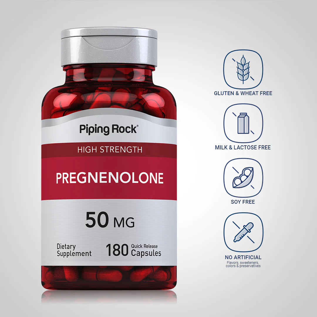 High Strength Pregnenolone, 50 mg, 180 Quick Release Capsules - Image 5