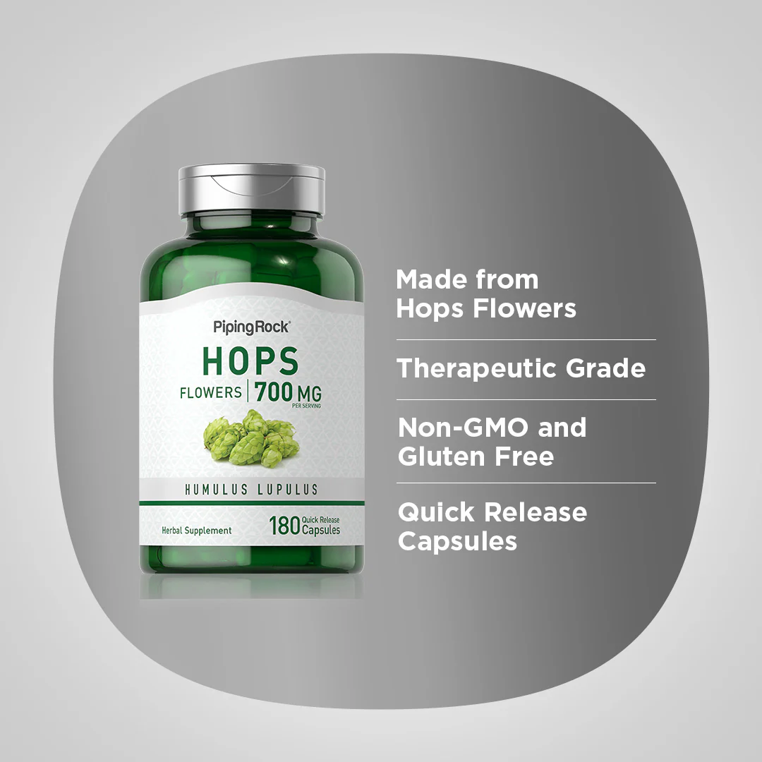 Hops, 700 mg (per serving), 180 Quick Release Capsules - Image 4