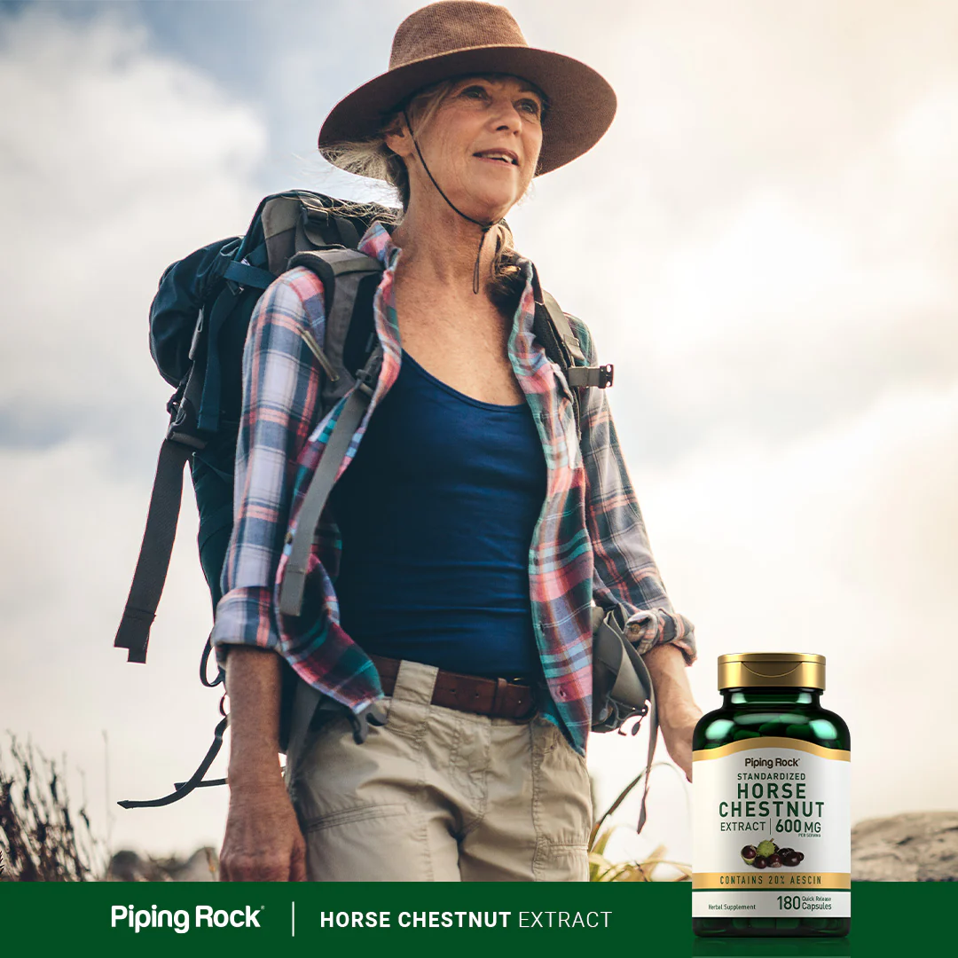 Horse Chestnut (Standardized Extract), 600 mg (per serving), 180 Quick Release Capsules - Image 7