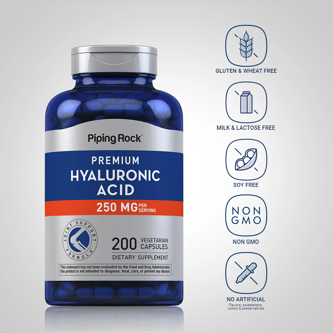 Hyaluronic Acid, 250 mg (per serving), 200 Quick Release Capsules, 2  Bottles - Image 4
