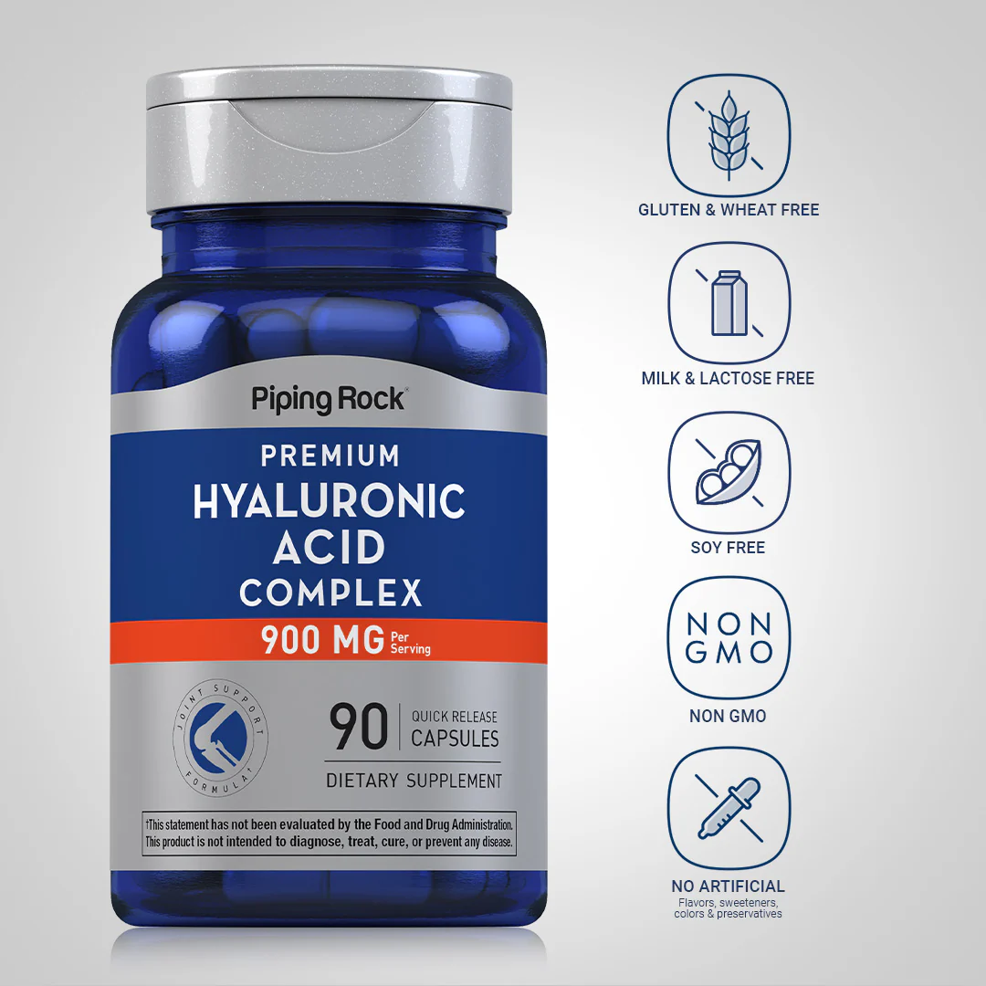 Hyaluronic Acid Complex, 900 mg (per serving), 90 Quick Release Capsules, 2  Bottles - Image 5
