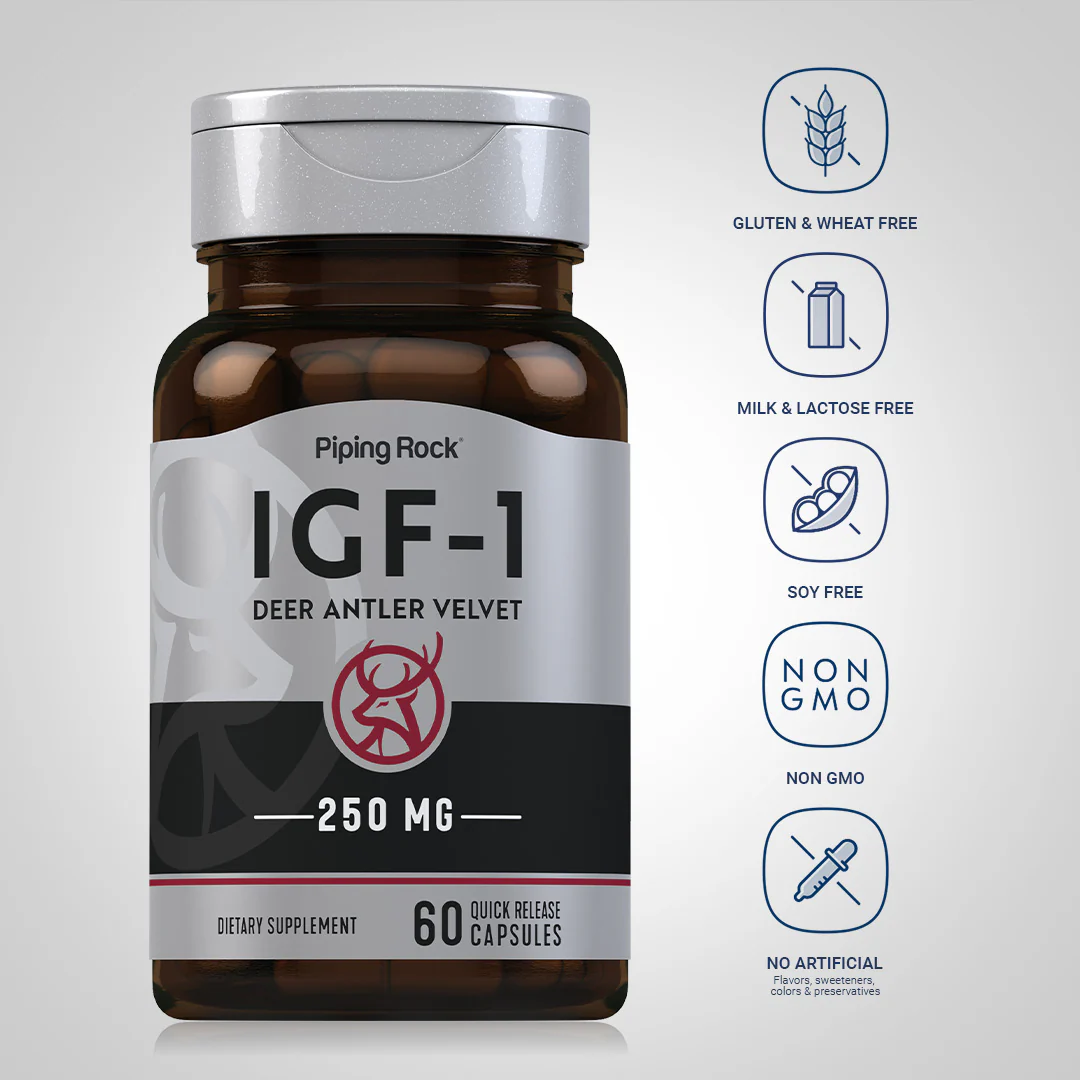 IGF-1 Deer Antler Velvet, 60 Quick Release Capsules, 2  Bottles - Image 5