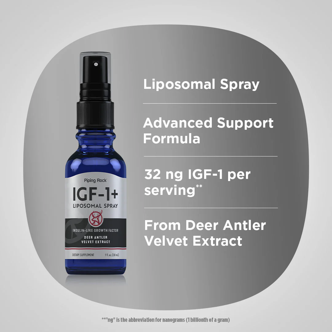 IGF Deer Antler Velvet Spray, Extra Strength, 1 fl oz (30 mL) Spray Bottle - Image 3