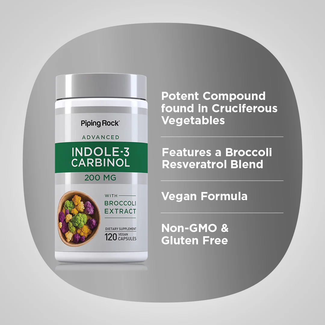 Indole-3-Carbinol with Resveratrol, 200 mg, 120 Vegan Capsules - Image 4
