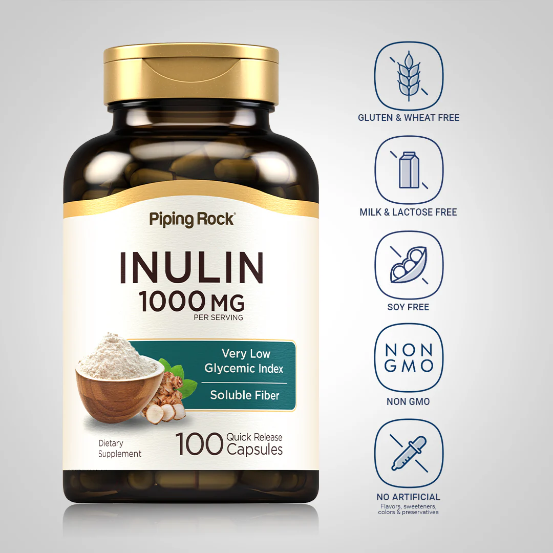Inulin, 1000 mg (per serving), 100 Quick Release Capsules - Image 4