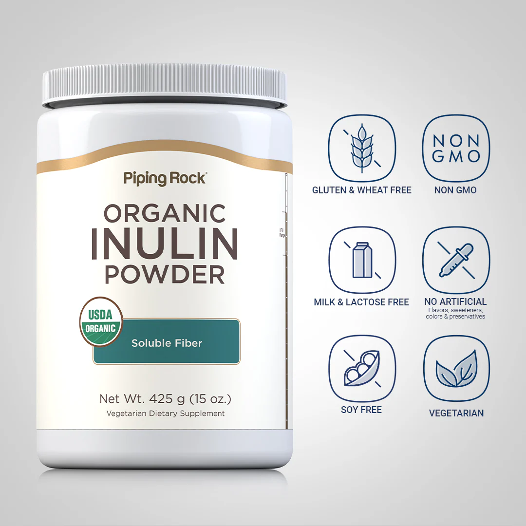 Inulin Powder (Organic), 15 oz (425 g) Bottle - Image 5