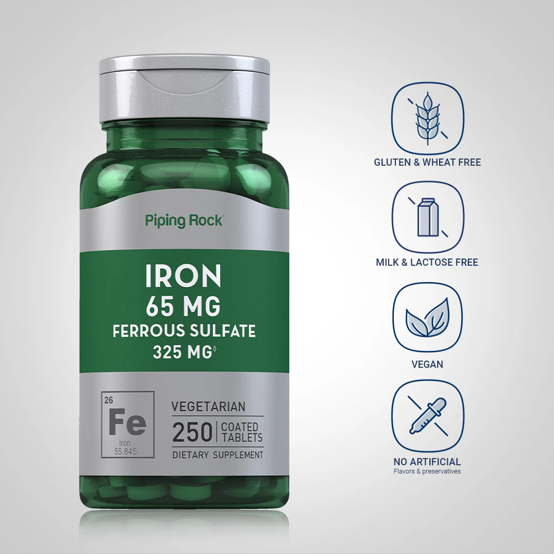 Iron Ferrous Sulfate, 65 mg, 250 Coated Tablets - Image 5