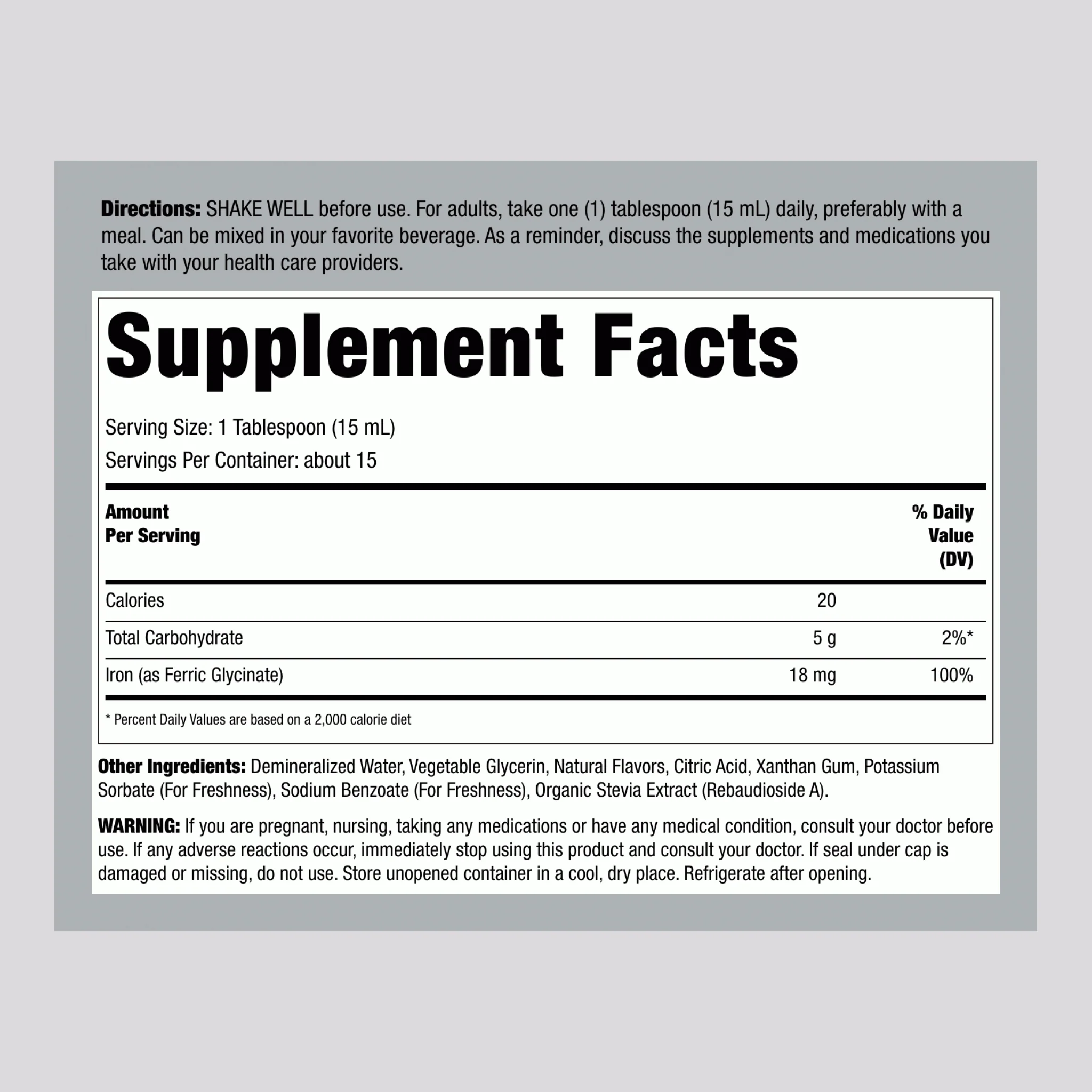 Iron for Women (Fruit Punch), 8 fl oz (237 mL) Bottle - Image 2