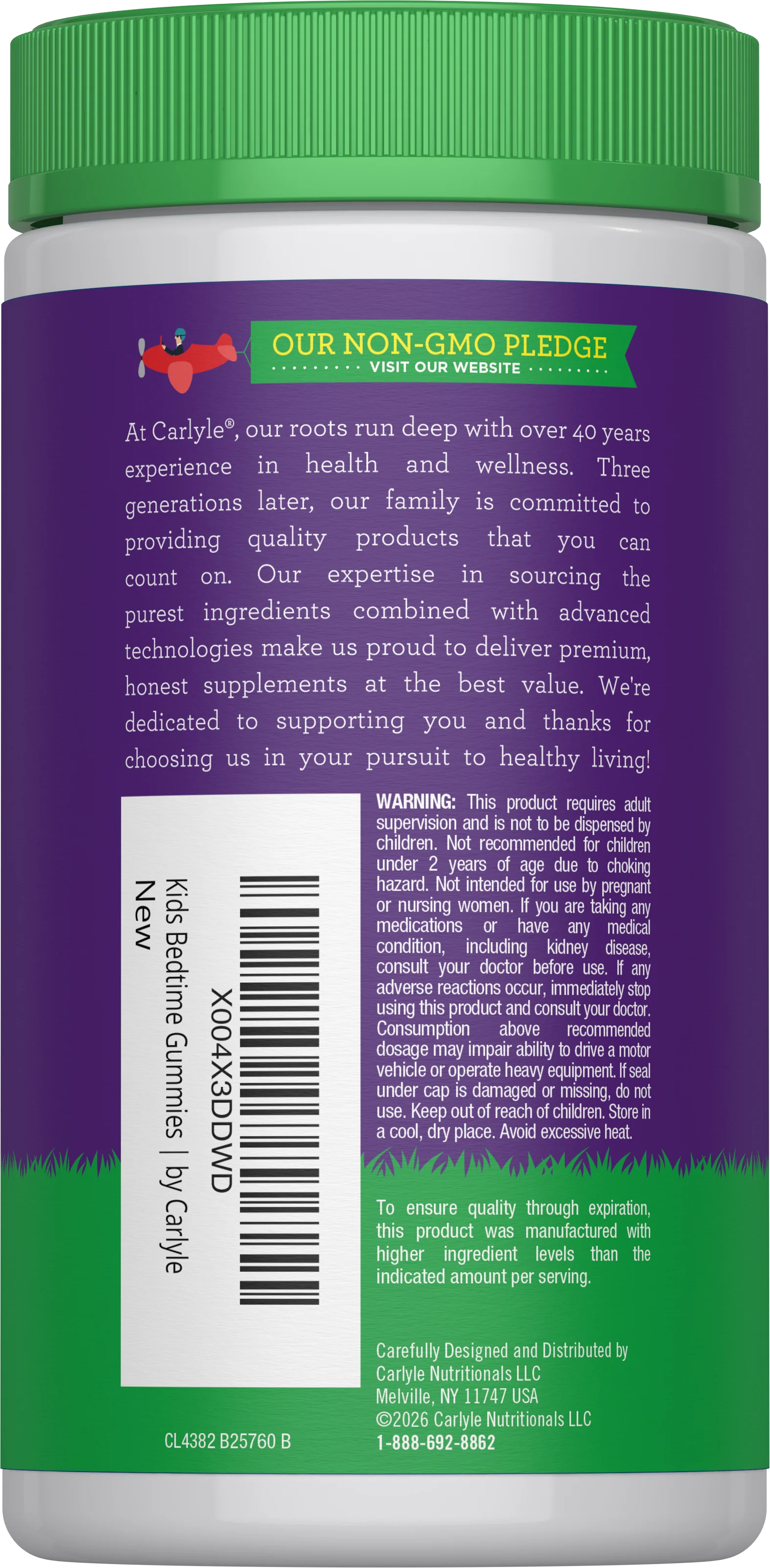 Kids Melatonin + Magnesium Gummies (Berry), 60 Vegan Gummies - Image 4