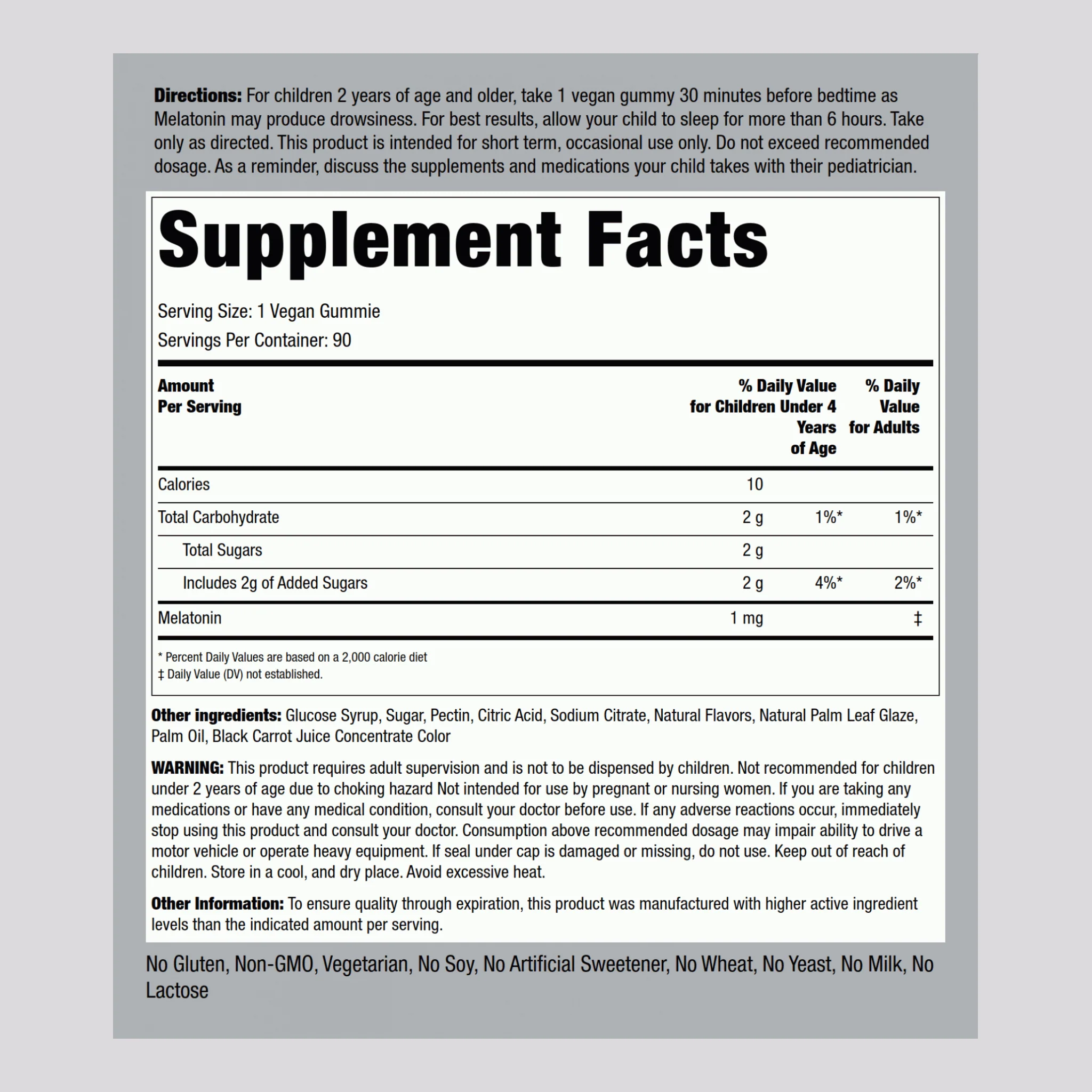 Kids Sleep Melatonin (Cherry), 90 Vegan Gummies - Image 2