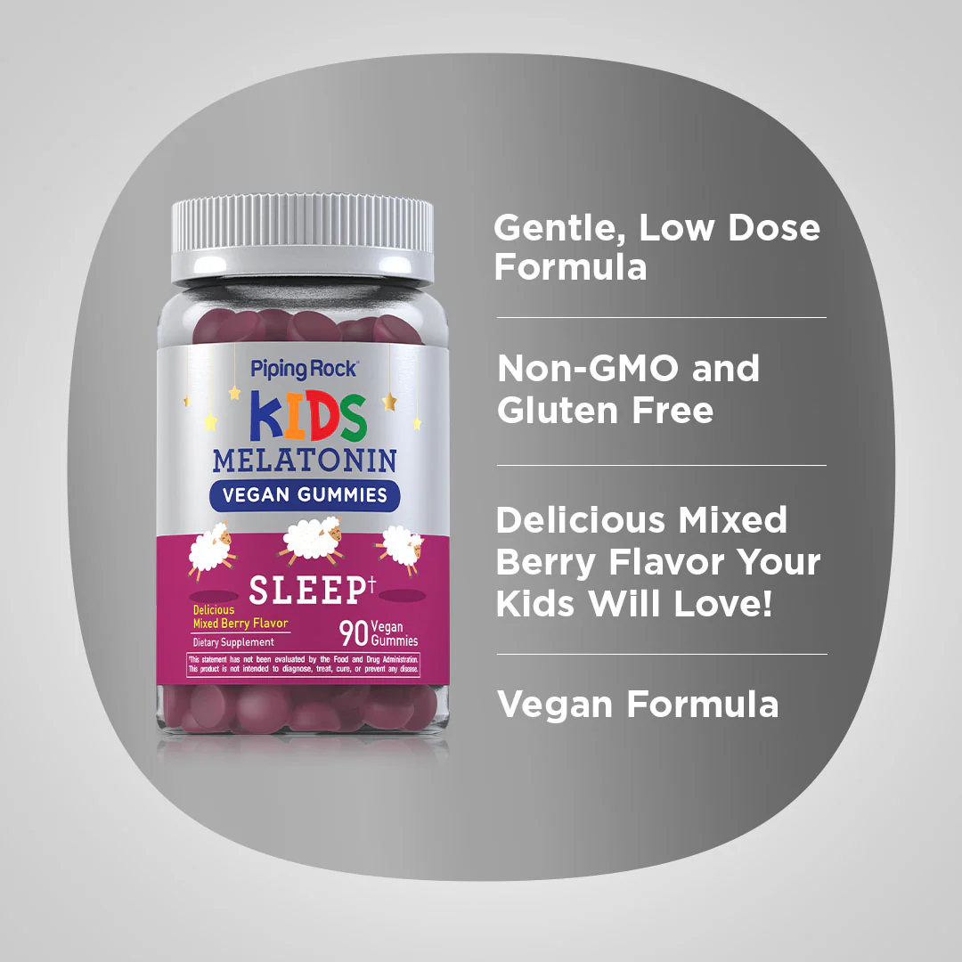 Kids Sleep Melatonin (Cherry), 90 Vegan Gummies - Image 3