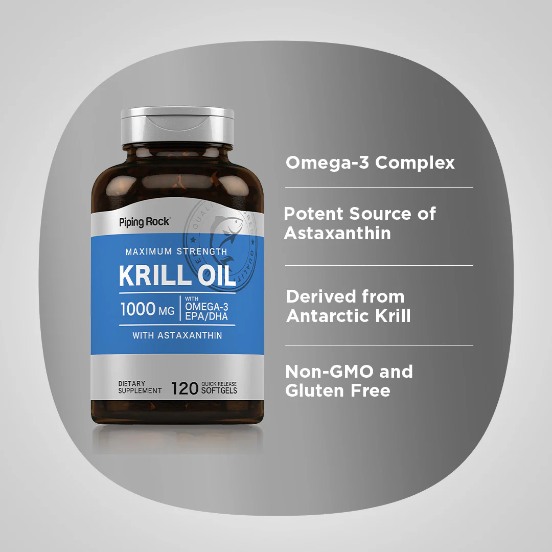 Krill Oil, 1000 mg, 120 Quick Release Softgels - Image 4