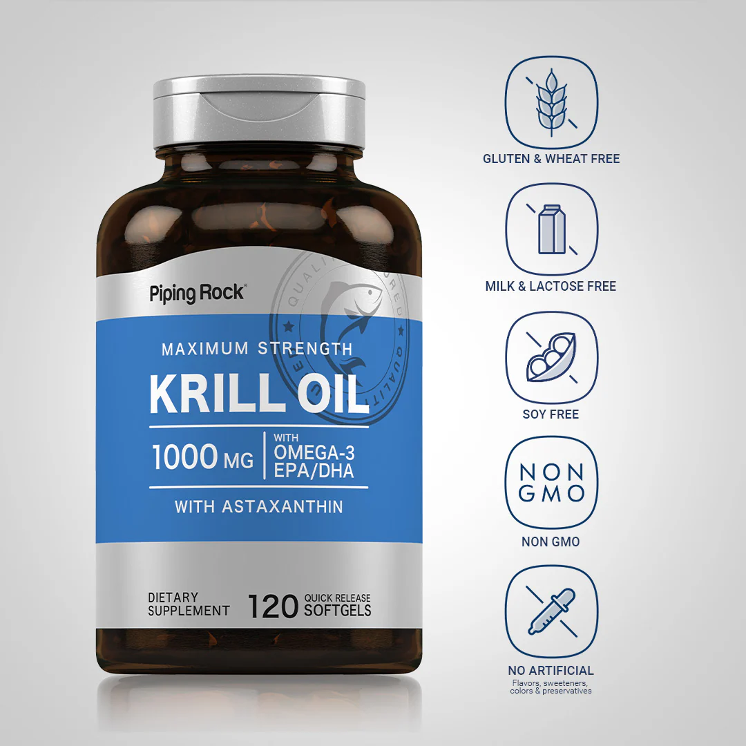 Krill Oil, 1000 mg, 120 Quick Release Softgels - Image 5