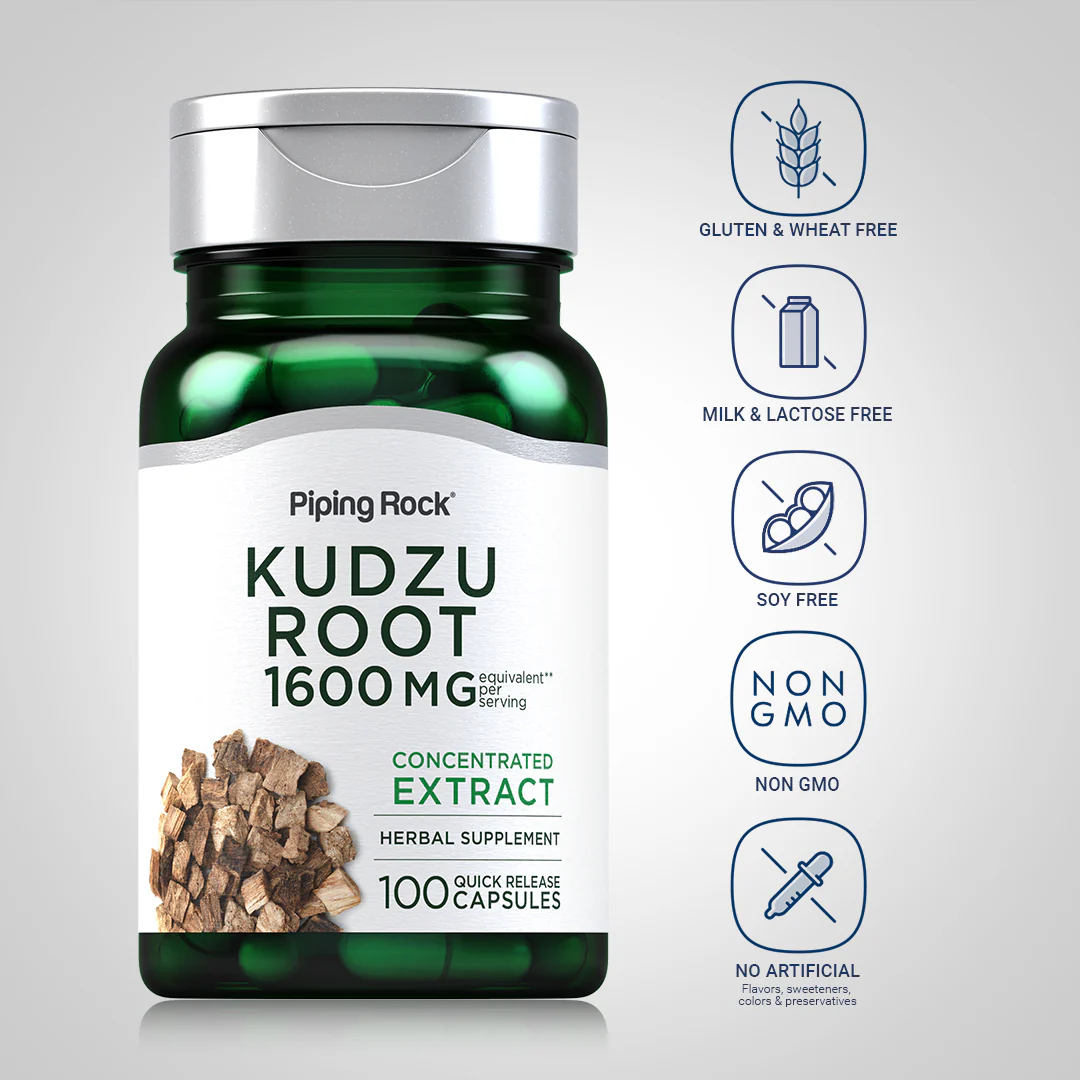 Kudzu Root, 1600 mg (per serving), 100 Quick Release Capsules - Image 5