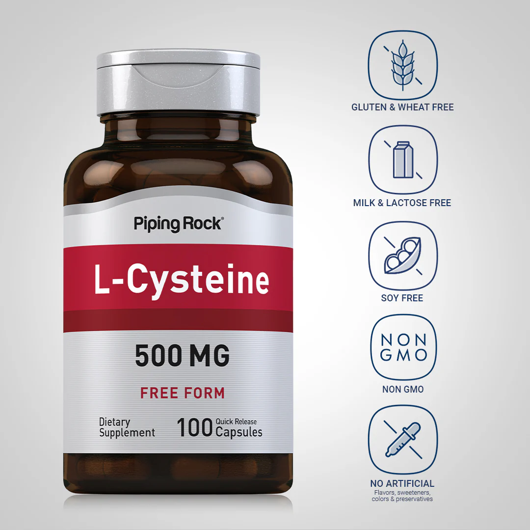 L-Cysteine, 500 mg, 100 Quick Release Capsules - Image 5