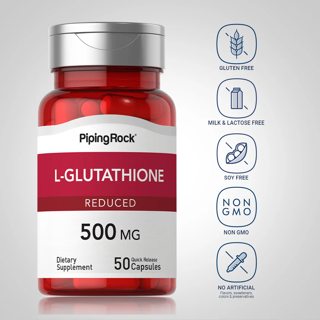 L-Glutathione (Reduced), 500 mg, 50 Quick Release Capsules - Image 5