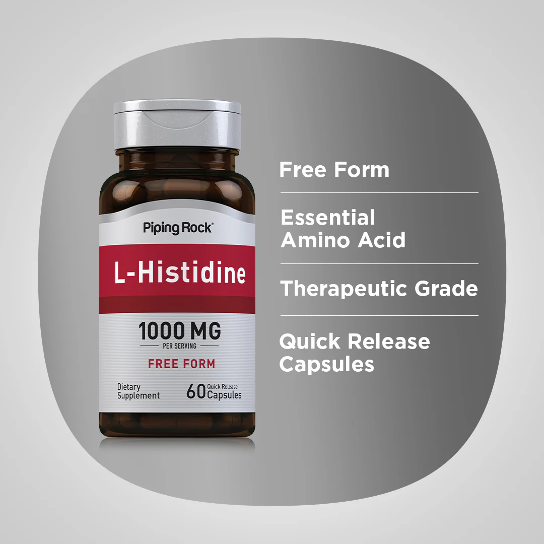 L-Histidine, 1000 mg (per serving), 60 Quick Release Capsules - Image 5
