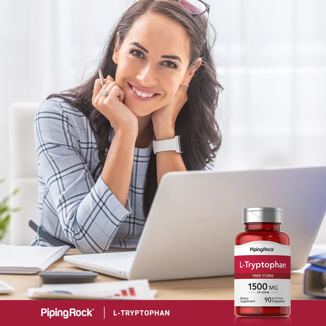 L-Tryptophan, 1500 mg (per serving), 90 Quick Release Capsules, 2  Bottles - Image 7