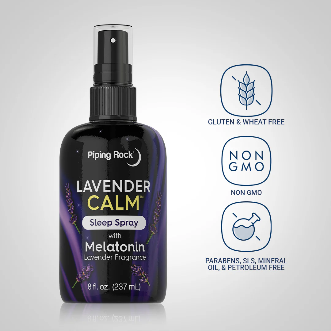 Lavender Calm with Melatonin, 8 fl.oz (237 mL) Spray Bottle - Image 4