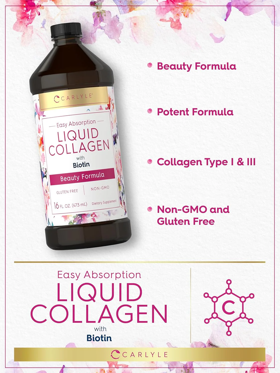 Liquid Collagen, 16 fl oz (473 mL) Bottle - Image 4