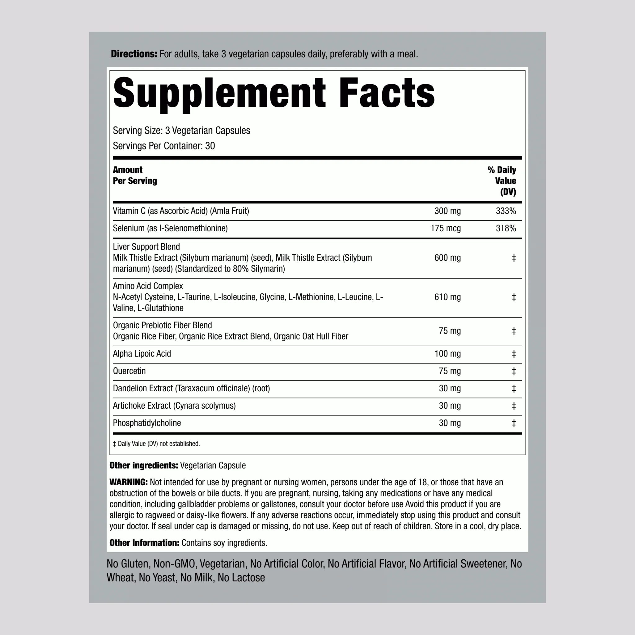 Liver Support, 90 Vegetarian Capsules - Image 2