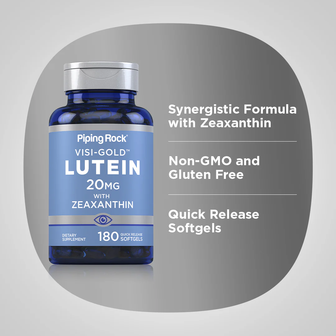 Lutein + Zeaxanthin, 20 mg, 180 Quick Release Softgels - Image 4