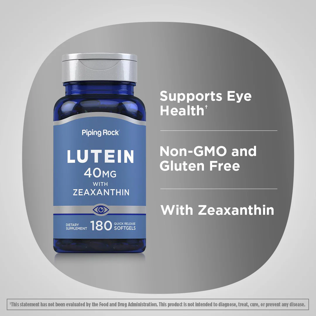 Lutein + Zeaxanthin, 40 mg, 180 Quick Release Softgels - Image 3