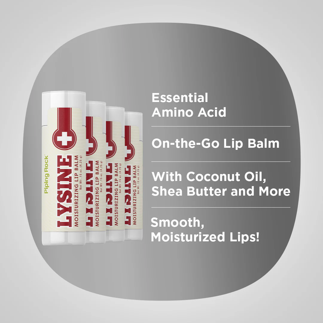 Lysine Lip Balm, (4 pack), 0.15 oz (4.25 g) Tube - Image 3