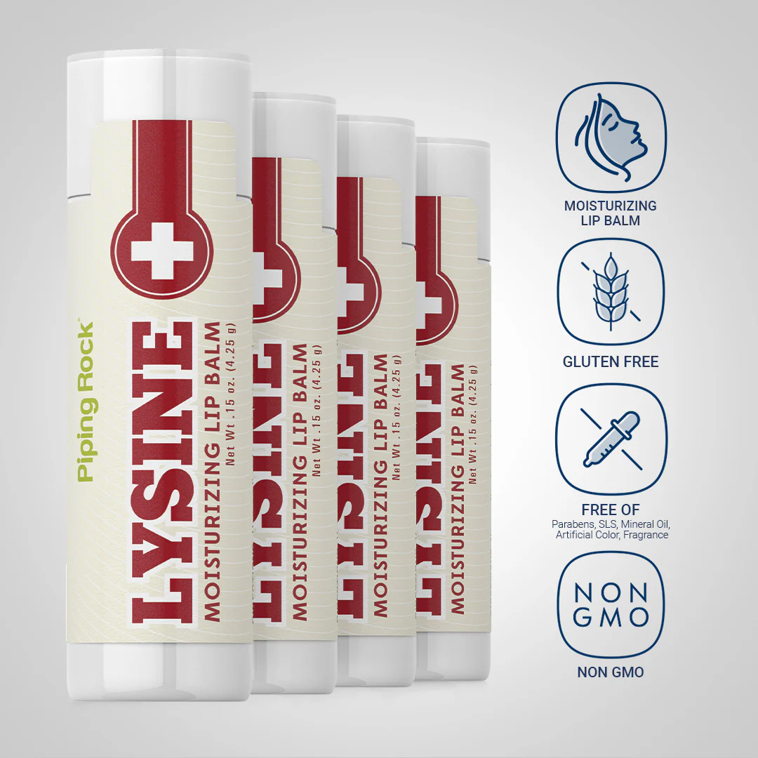 Lysine Lip Balm, (4 pack), 0.15 oz (4.25 g) Tube - Image 4