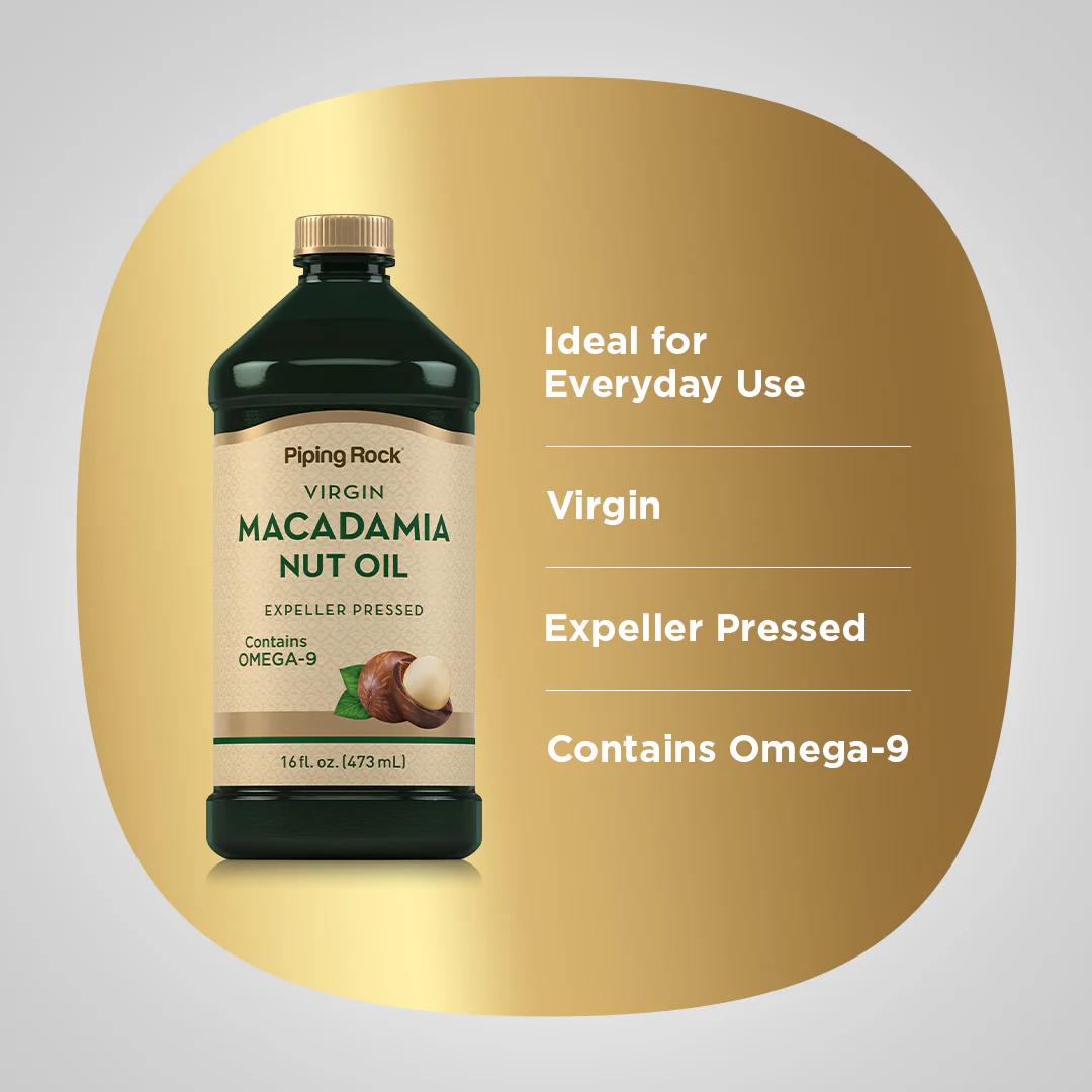 Macadamia Nut Oil, 16 fl oz (473 mL) Bottle - Image 3