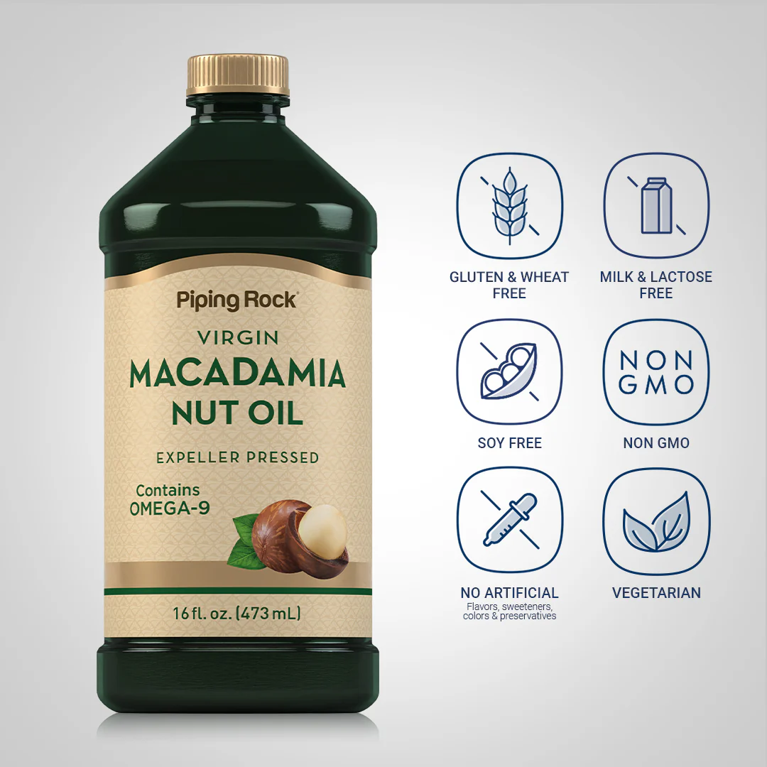Macadamia Nut Oil, 16 fl oz (473 mL) Bottle - Image 4