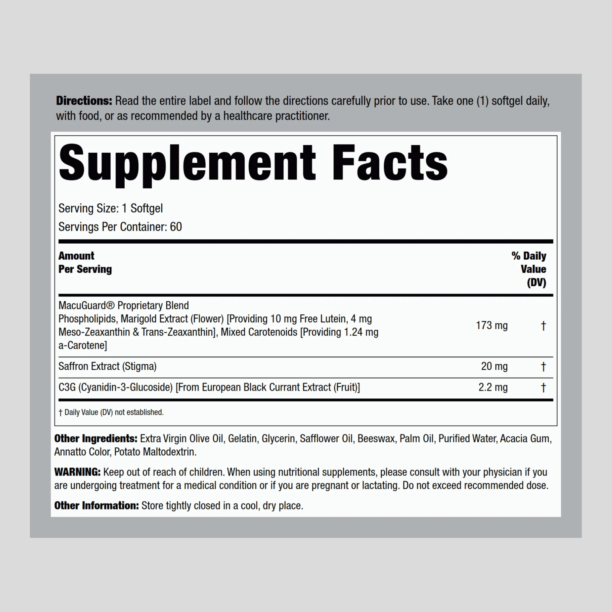 MacuGuard Ocular Support, 60 Softgels - Image 2