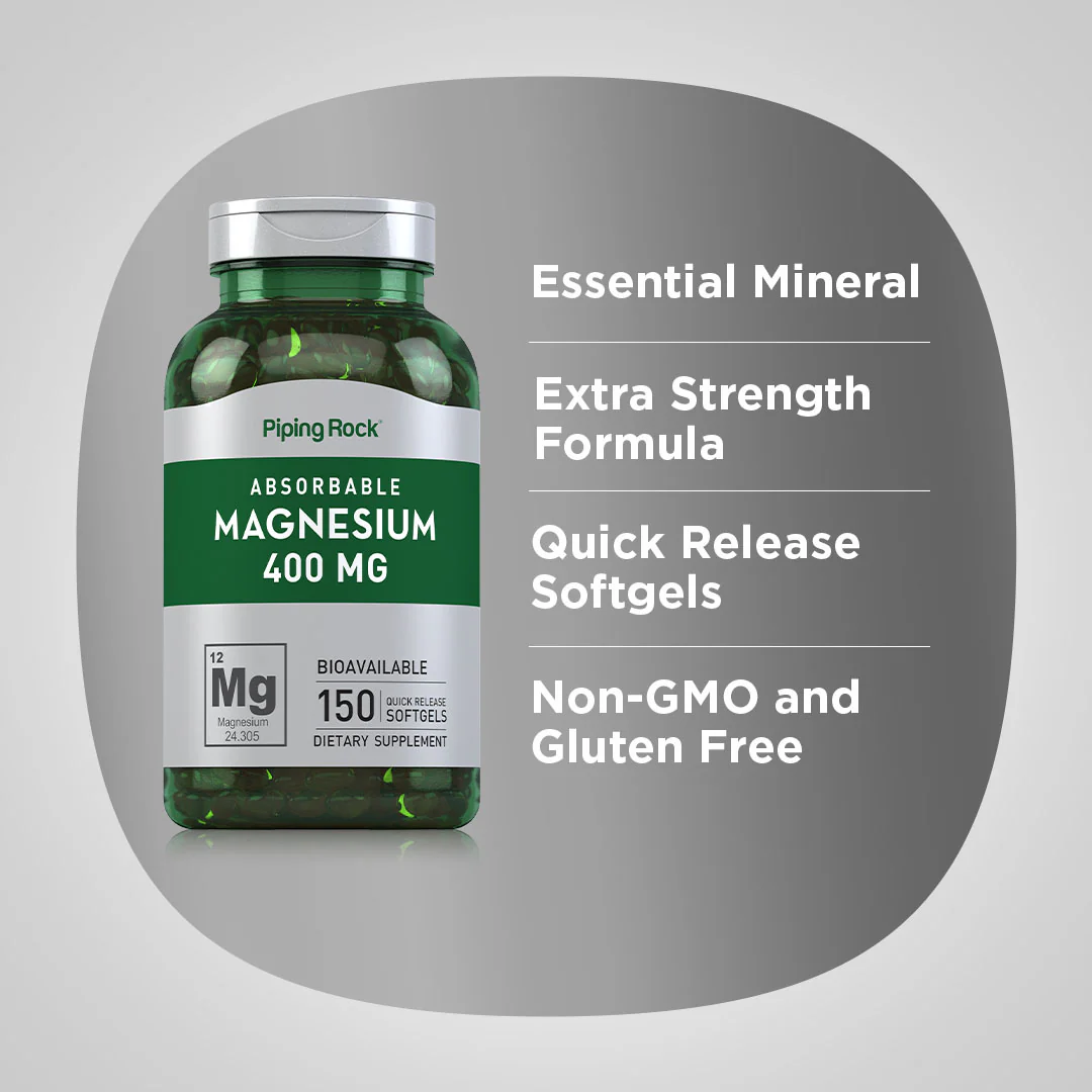 Magnesium, 400 mg, 150 Quick Release Softgels - Image 4