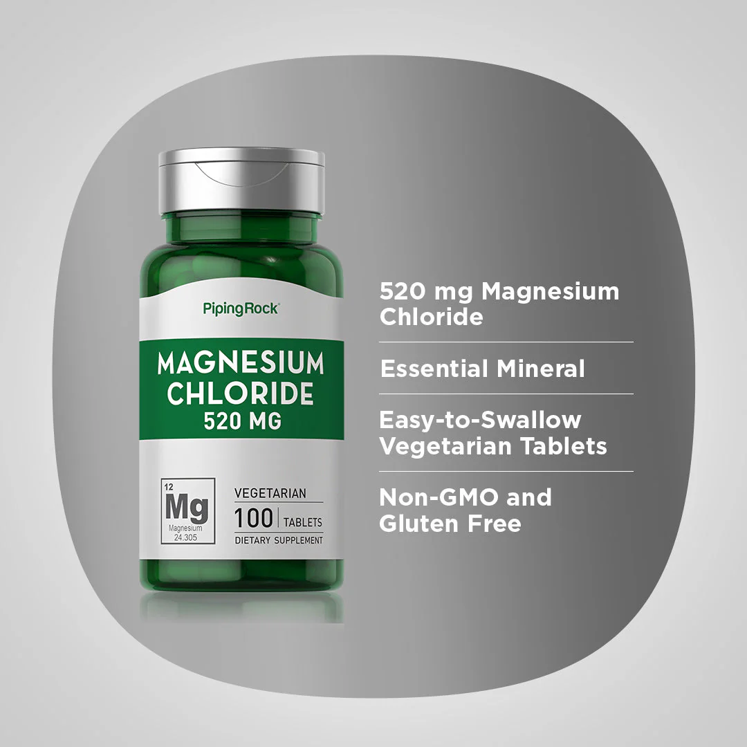 Magnesium Chloride, 520 mg, 100 Tablets, 2  Bottles - Image 4