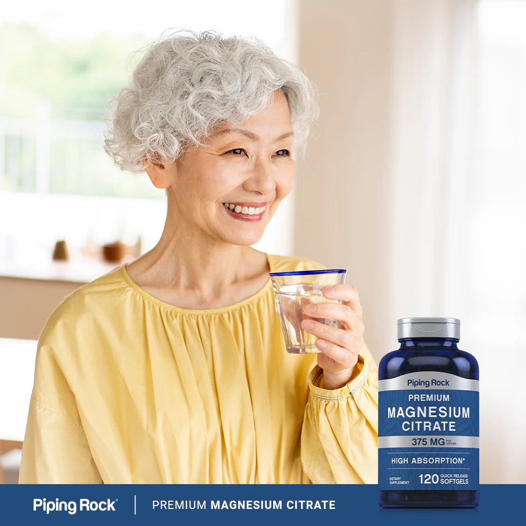 Magnesium Citrate, 375 mg (per serving), 120 Quick Release Softgels - Image 6