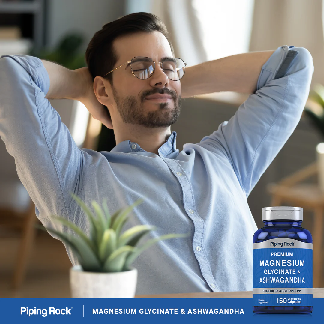 Magnesium Glycinate + Ashwagandha, 150 Vegetarian Capsules, 2  Bottles - Image 6