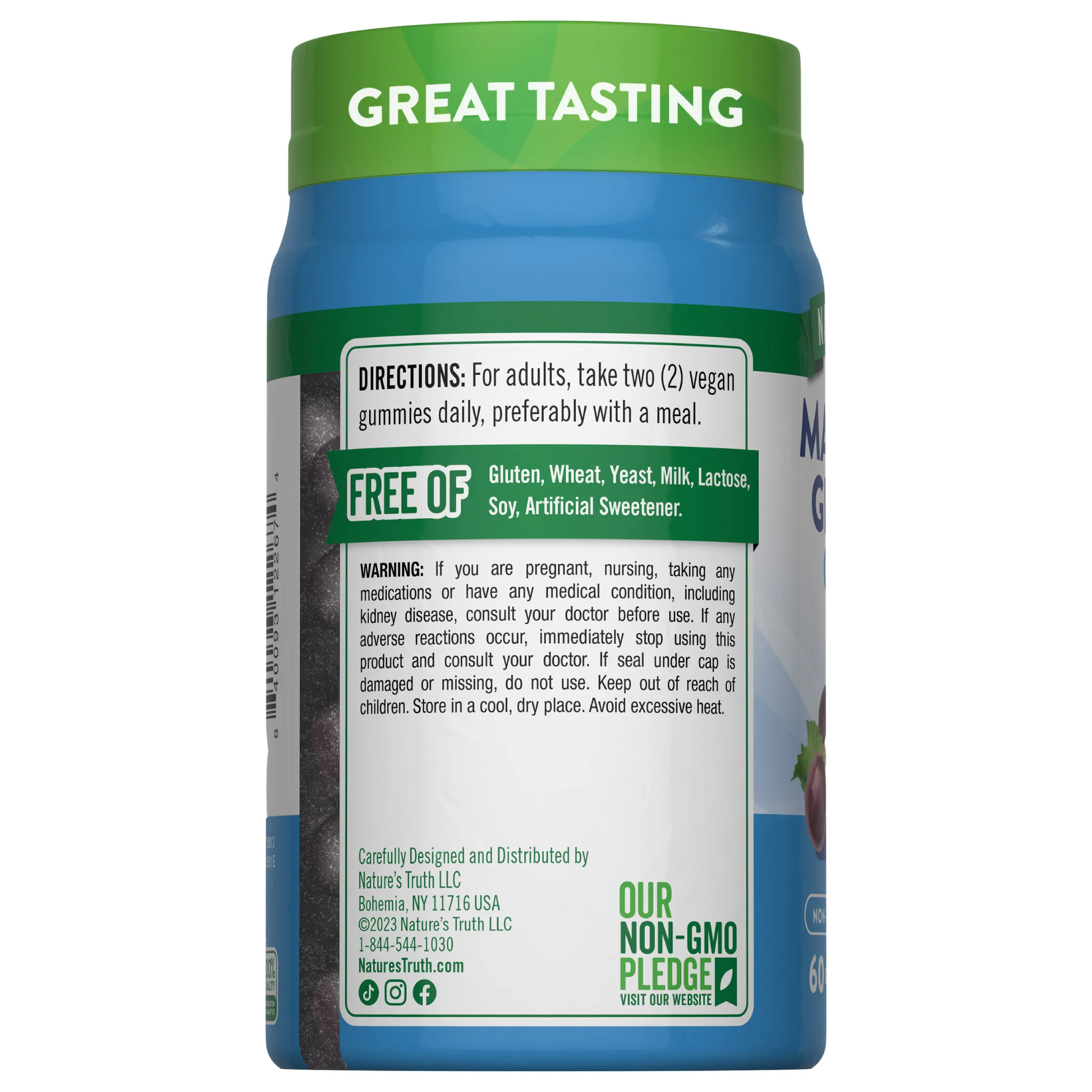 Magnesium Glycinate (Sour Grape), 60 Gummies - Image 4