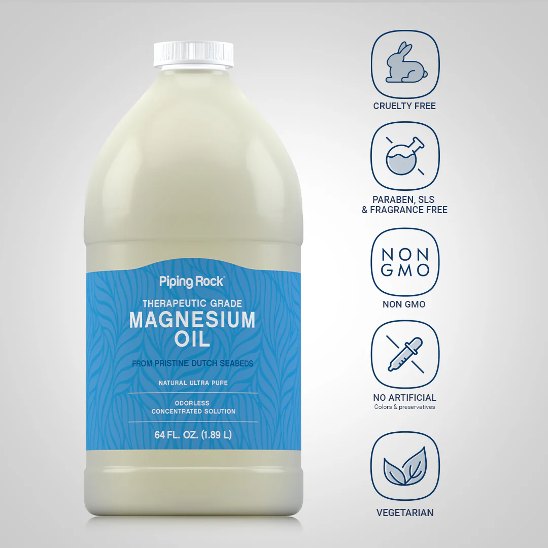 Magnesium Oil, 64 fl oz (1.89 L) Bottle - Image 4