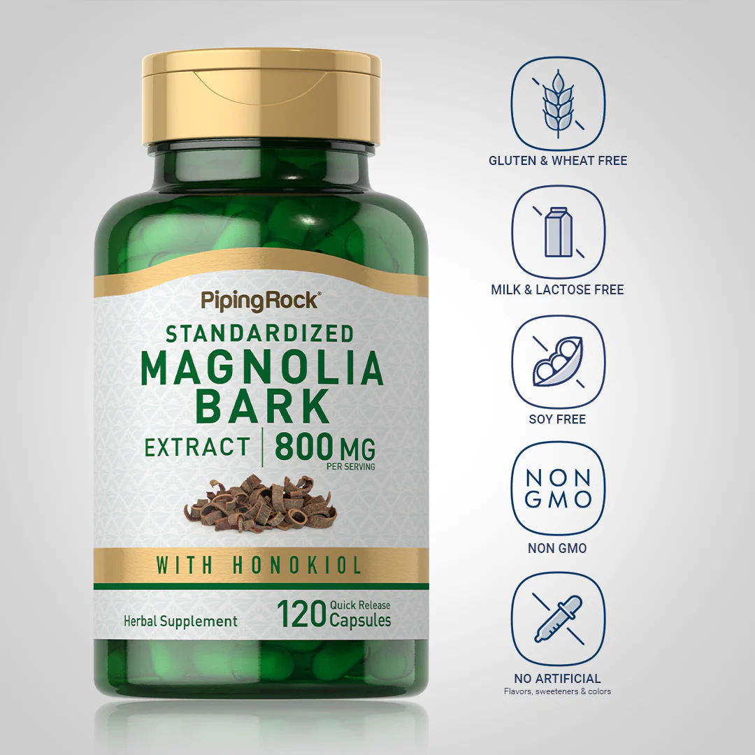 Magnolia Bark (Honokiol), 800 mg (per serving), 120 Quick Release Capsules - Image 5